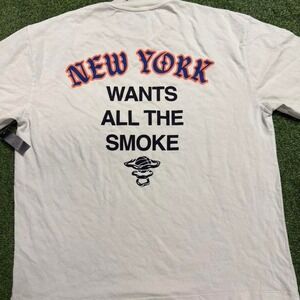 New York Wants All The Smoke white T-Shirt Size XL #ny #smoke